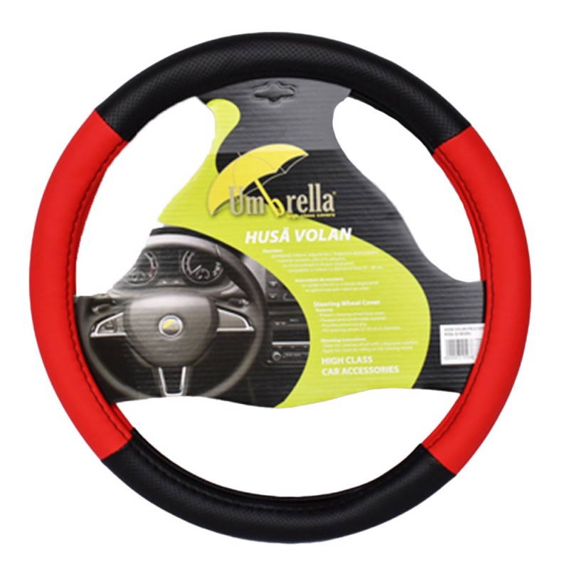 Husa Volan Rosu Si Negru 37-39 Cm