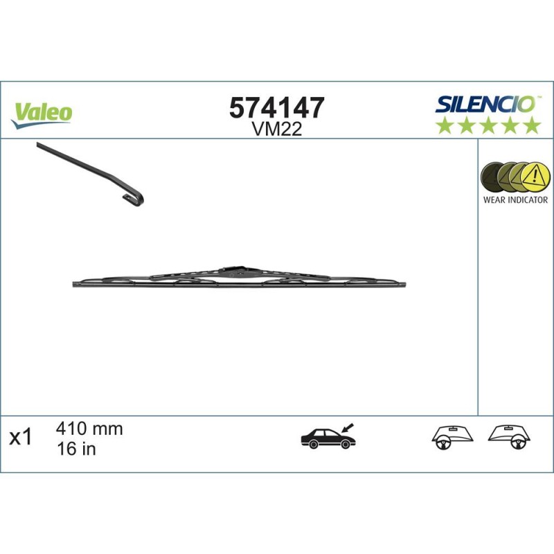 Stergator Valeo Silencio Conventional 410 Mm