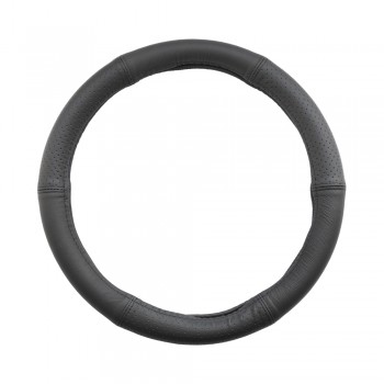 Husa Volan Piele Naturala Semi Perforata Negru 39-41 Cm