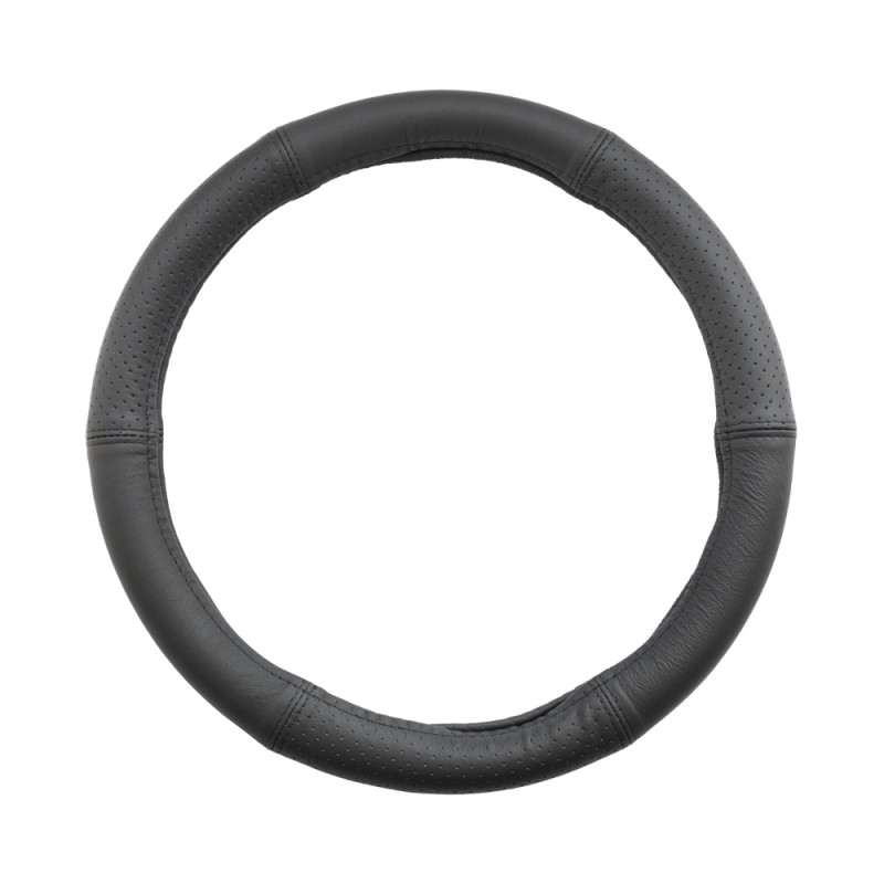 Husa Volan Piele Naturala Semi Perforata Negru 39-41 Cm