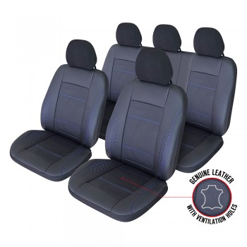 Set Huse Scaun Exclusive Leather Atlas Negru Umb-B