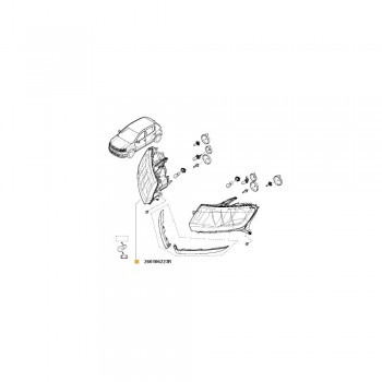 Far Dr. Finitie Negru Log/Sandero Ii 260106223R