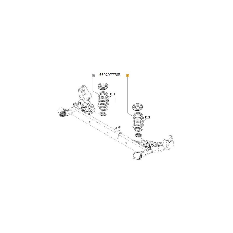 Arc Suspensie Spate - Albastru/Albastru 550207778R