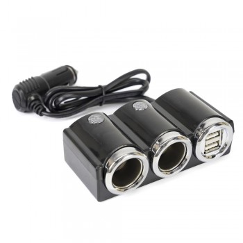 Incarcator Auto Spliter Pni Lighter 20 12V/24V, Cu 2 Iesiri Bricheta, 2 X Usb (1A), Indicator Led