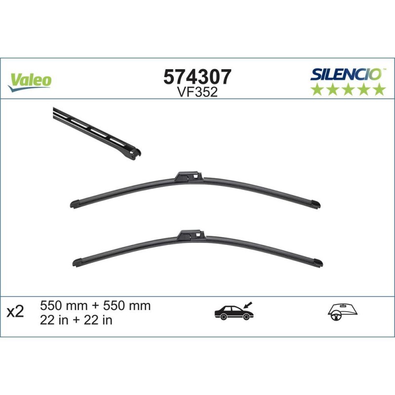 Set Stergatoare Valeo Silencio X.trm 550/550 Mmvf352