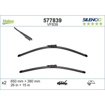 Set Stergatoare Valeo Silencio X.trm 650/380 Mm Vf839