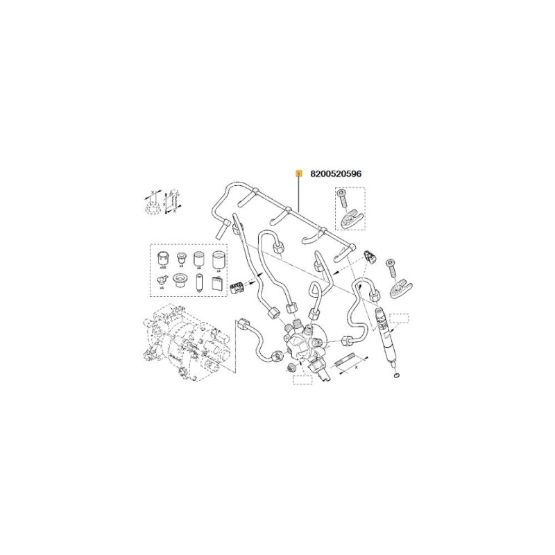 Conducta Retur Injector - Pompa Injectie 8200520596