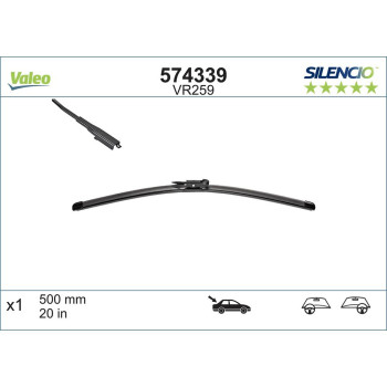 Stergator Luneta Valeo Silencio Flat 500 Mm Vr259