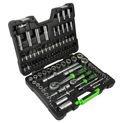 Trusa De Tubulare Hexagonale Cu 94 Piese Cu Clicheti 1/2` Si 1/4` Jbm