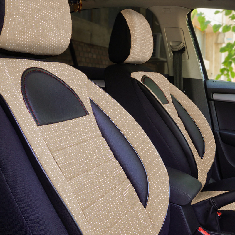 Set Huse Scaun Racing Bej