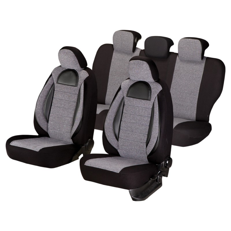 Set Huse Scaun Racing Gri - Negru