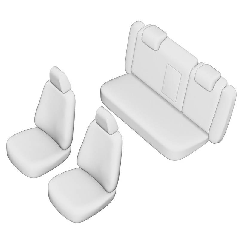 Set Huse Scaun Umbrella Pentru Skoda Octavia Ii 2006-2009 (Bancheta Fractionata) Tip 1 Cu Tetiere Spate In Forma De L