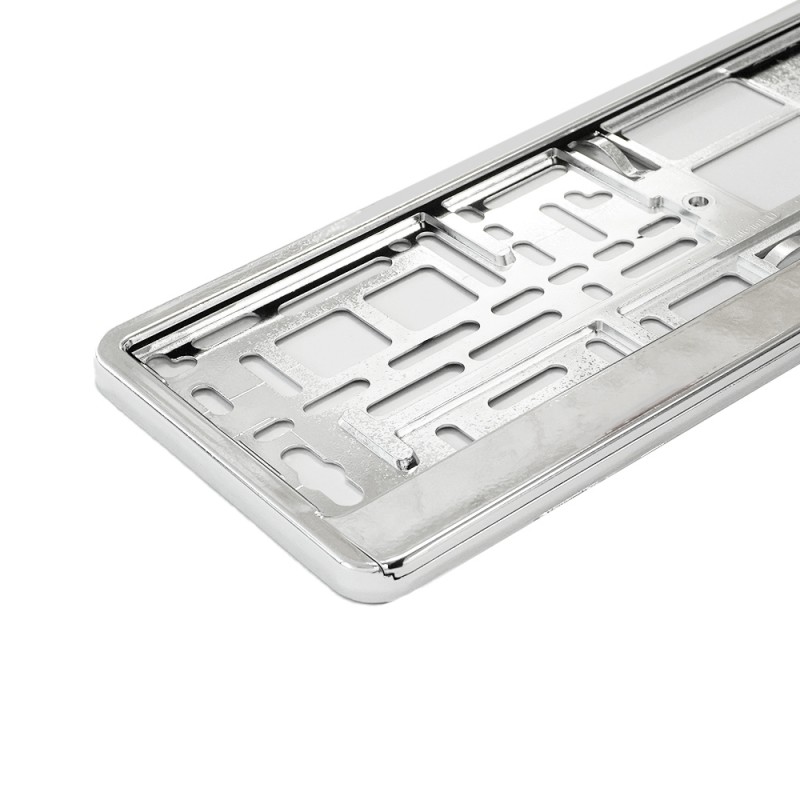 Suport Numar Inmatriculare Mega Drive Metalizat Silver 1 Buc