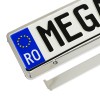 Suport Numar Inmatriculare Mega Drive Metalizat Silver 1 Buc