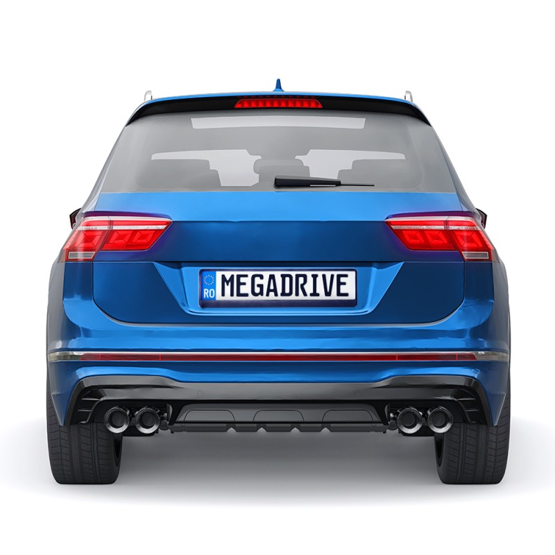 Suport Numar Inmatriculare Mega Drive Metalizat Graphite 1 Buc