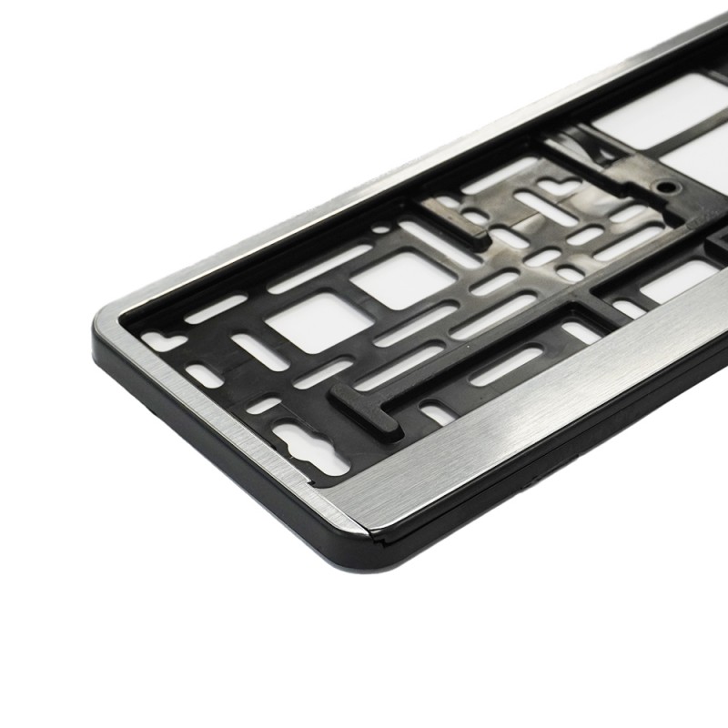 Suport Numar Inmatriculare Mega Drive Chrome Brush 1 Buc