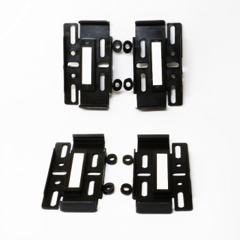 Suport Numar Inmatriculare Mega Drive Fara Rame Set 4 Buc (Fata + Spate) Negru