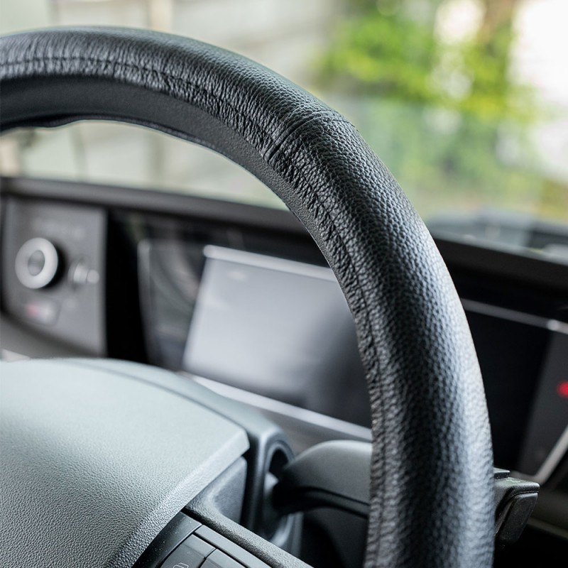 Husa Volan Piele Naturala Negru 47-49 Cm