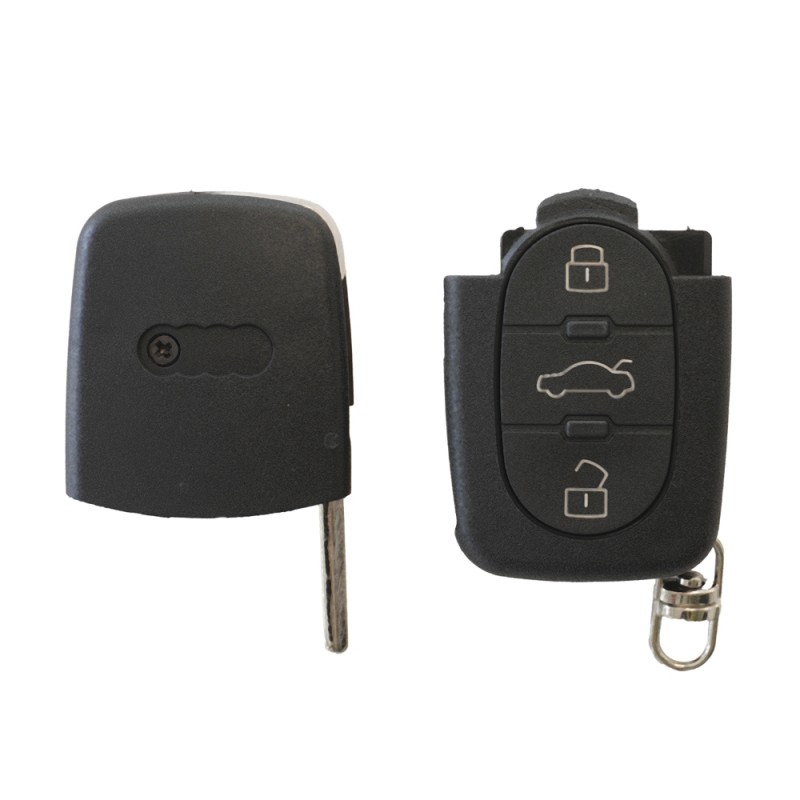 Carcasa Cheie Contact Pentru Audi A3 / A6 / A8, 3 Butoane, Cu Cheie