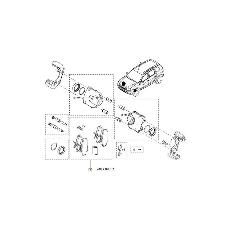 Set Placute Frana Fata (E5) - Marcaj Trw 410608481R