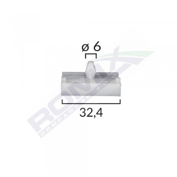 Clips Praguri Bmw 6X24Mm - Gri Set 10 Buc