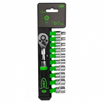 Clichet Cu 72 Dinti 1/4` Cu Set Tubulare 12 Fete Jbm