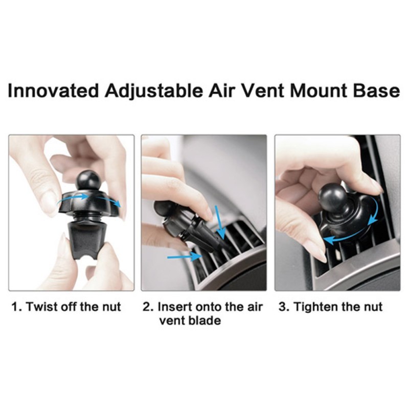 Suport Telefon Magnetic Auto Cu Fixare In Grila De Ventilatie Si Rotatie 360