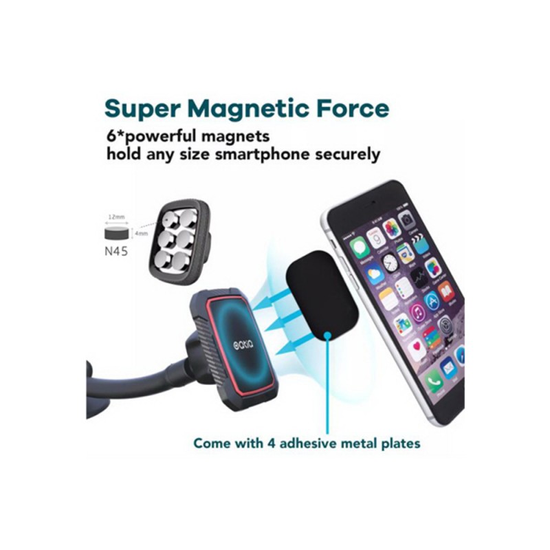Suport Telefon Magnetic Auto Cu Fixare Pe Parbriz Cu Ventuza