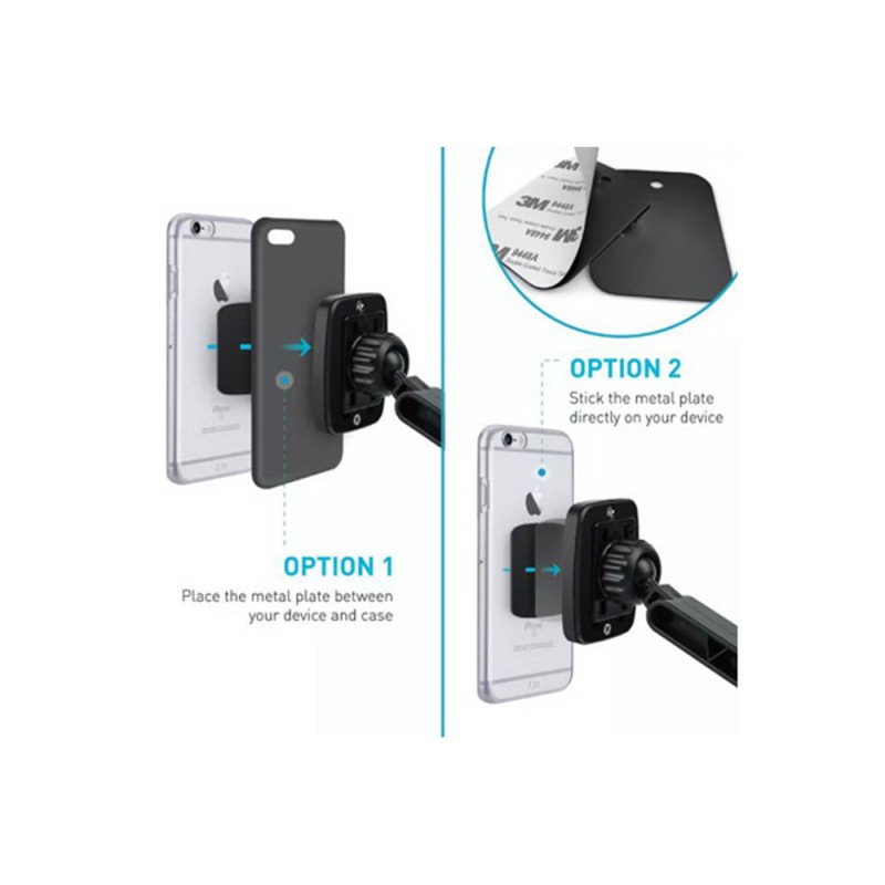 Suport Telefon Auto Magnetic Cu Fixare Pe Bord/Parbriz Cu Ventuza