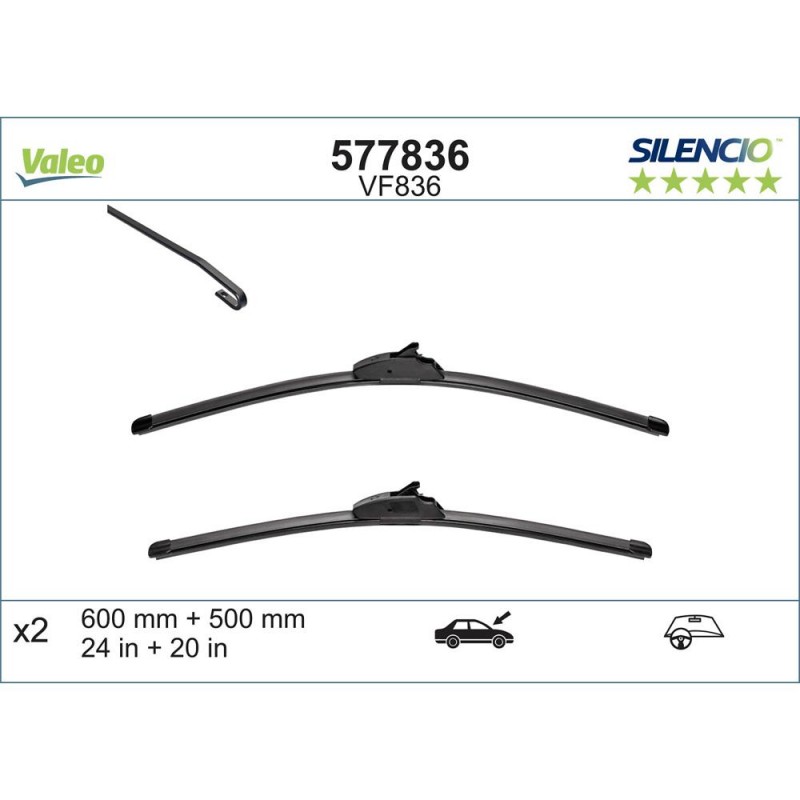 Set Stergatoare Valeo Silencio X.trm 600/500 Mm Vf836