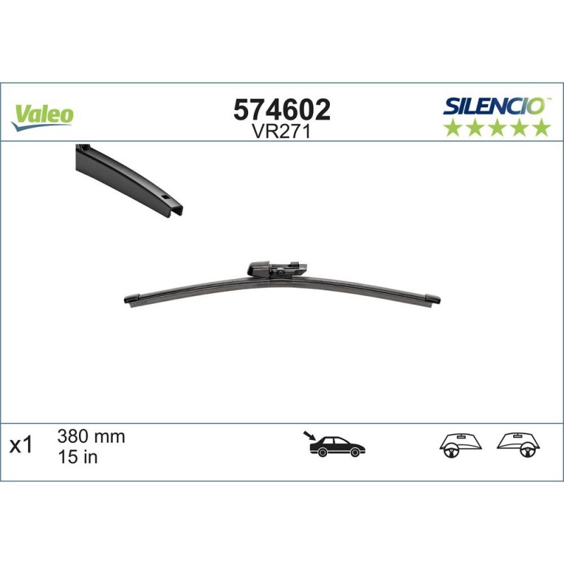Stergator Luneta Valeo Silencio Flat 380 Mm Vr271