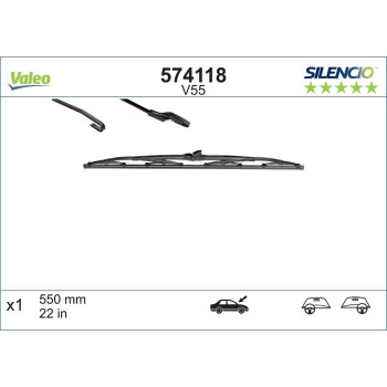 Stergator Valeo Silencio Conventional Standard 550 Mm V55