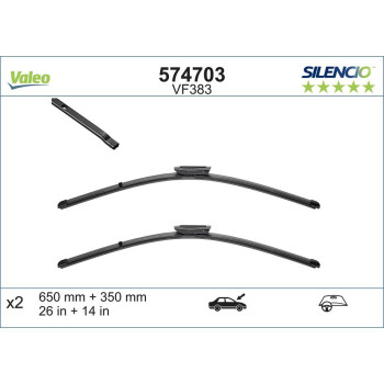Set Stergatoare Valeo Silencio X.trm 650/350 Mm Vf383