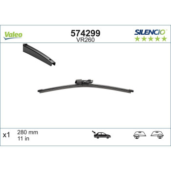 Stergator Luneta Valeo Silencio Flat 280 Mm Vr260