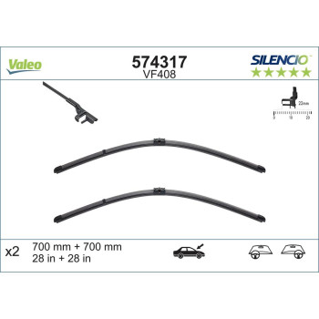 Set Stergatoare Valeo Silencio X.trm 700/700 Mm Vf408