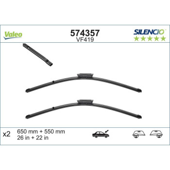 Set Stergatoare Valeo Silencio X.trm 650/550 Mm Vf419