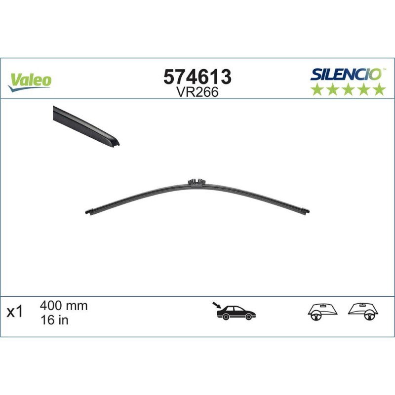 Stergator Luneta Valeo Silencio Flat 400 Mm Vr266