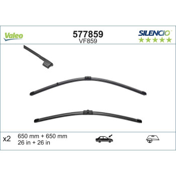 Set Stergatoare Valeo Silencio X.trm 650/650 Mm Vf859