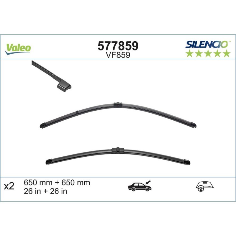 Set Stergatoare Valeo Silencio X.trm 650/650 Mm Vf859